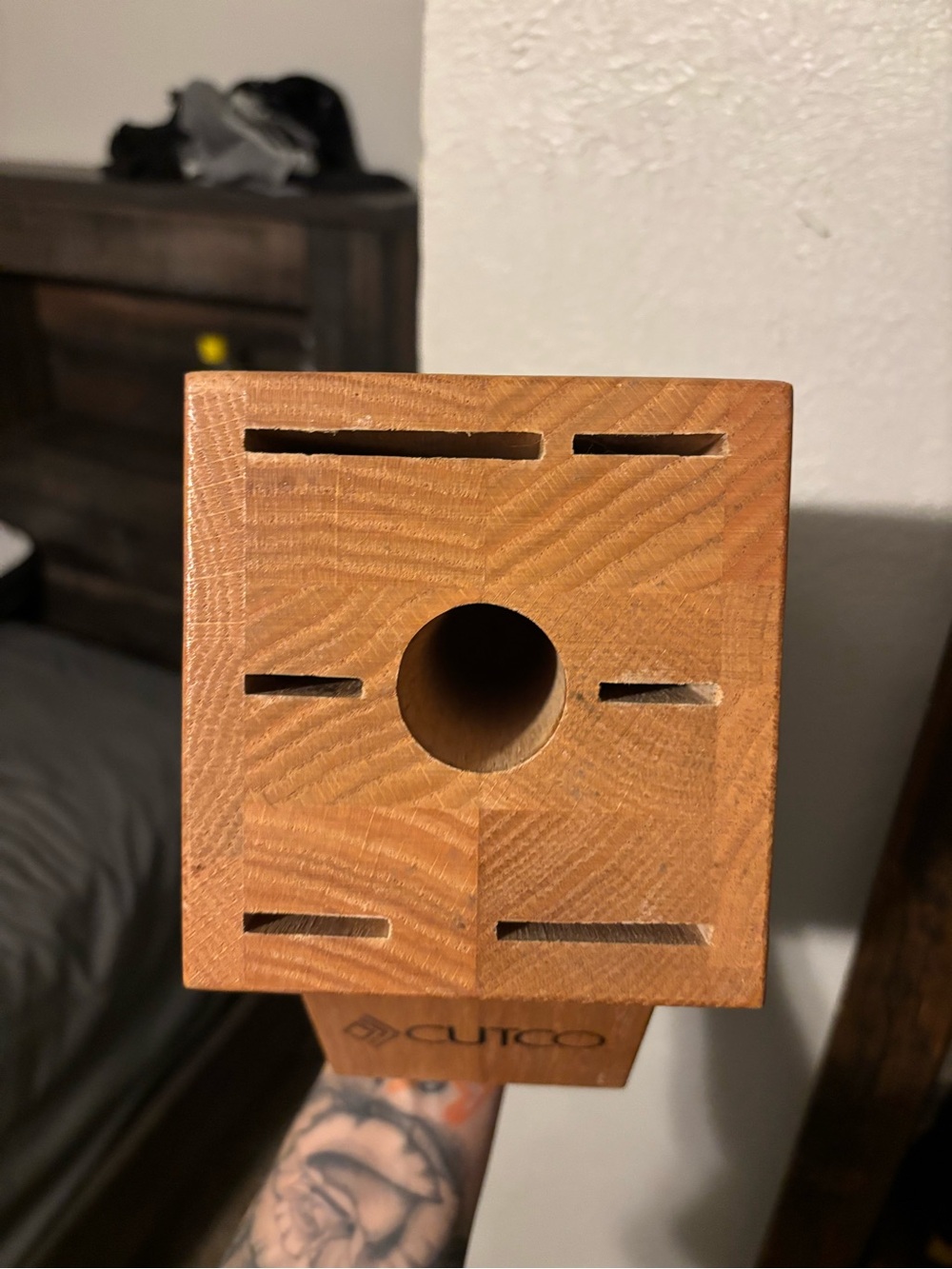 Cutco Galley Set 1743 Honey Oak 7 Slot Wood Knife Block made in USA - Picture 2 of 7